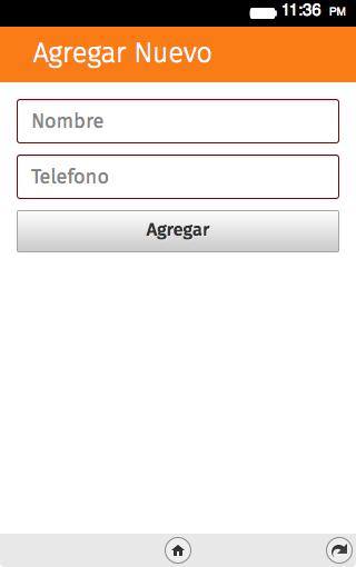 Agregando un elemento a nuestra agenda con la interfaz nativa del sistema